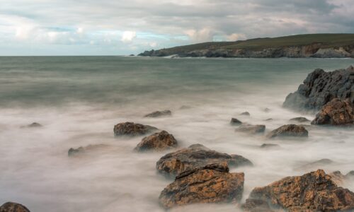 Mexota beach landscape in Asturias, Spain